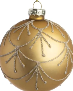 Intratuin kerstbal Moby goud mat krul D 8 cm
