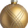 Intratuin kerstbal Moby goud mat lijn D 8 cm