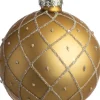 Intratuin kerstbal Moby goud mat ruit D 8 cm