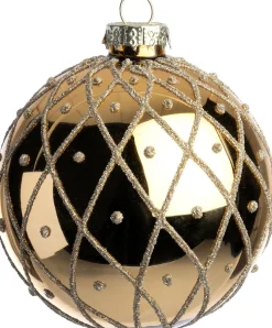 Intratuin kerstbal Moby goud glanzend ruit D 8 cm