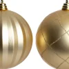 Intratuin kerstbal Montrose goud D 15 cm 2 stuks