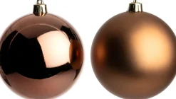 Intratuin kerstbal Montrose bruin D 10 cm 4 stuks