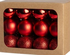 Intratuin kerstbal Montrose rood D 3 cm 24 stuks