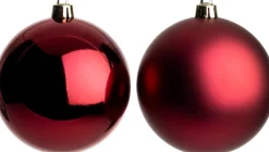 Intratuin kerstbal Montrose paars D 10 cm 4 stuks