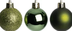 Intratuin kerstbal Montrose groen D 8 cm 6 stuks