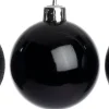 Intratuin kerstbal Montrose zwart D 6 cm 12 stuks