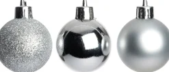 Intratuin kerstbal Montrose zilver D 4 cm 24 stuks