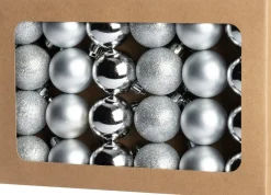 Intratuin kerstbal Montrose zilver D 4 cm 24 stuks