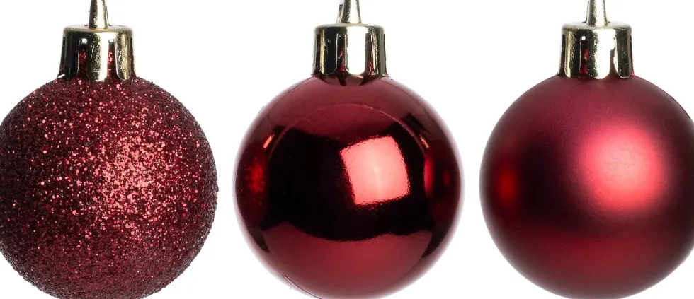 Intratuin kerstbal Montrose paars D 8 cm 6 stuks