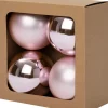 Intratuin kerstbal Montrose roze D 10 cm 4 stuks