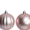 Intratuin kerstbal Montrose roze D 15 cm 2 stuks