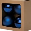 Intratuin kerstbal Montrose blauw D 10 cm 4 stuks