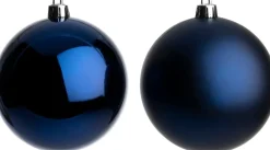 Intratuin kerstbal Montrose blauw D 10 cm 4 stuks