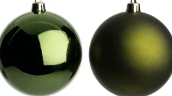 Intratuin kerstbal Montrose groen D 10 cm 4 stuks