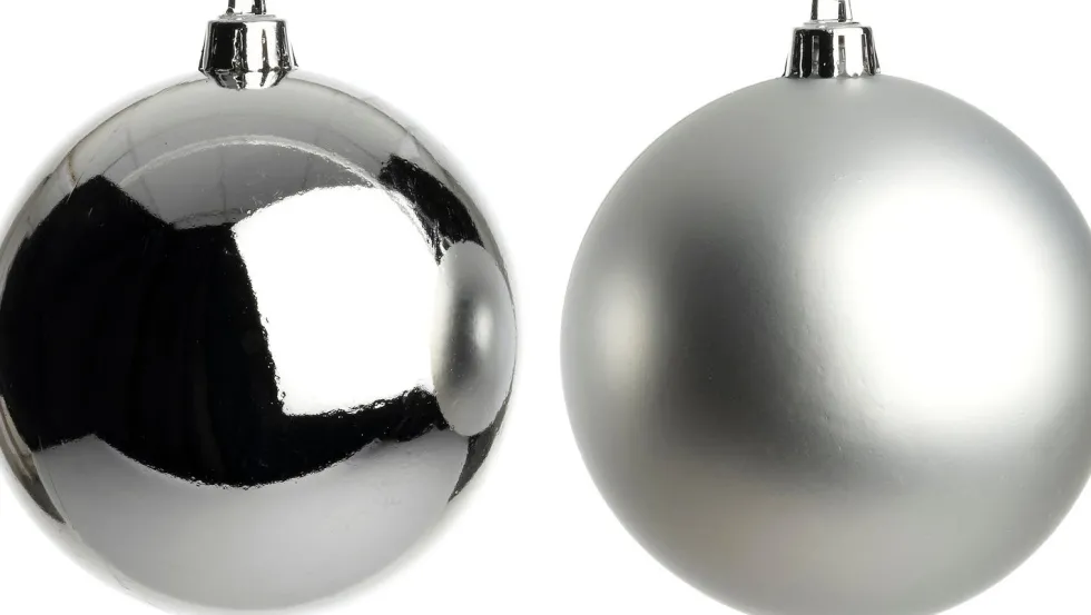 Intratuin kerstbal Montrose zilver D 10 cm 4 stuks