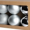 Intratuin kerstbal Montrose zilver D 8 cm 6 stuks
