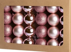 Intratuin kerstbal Montrose roze D 4 cm 24 stuks