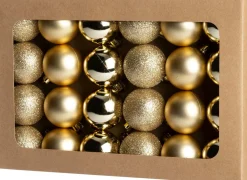 Intratuin kerstbal Montrose goud D 4 cm 24 stuks