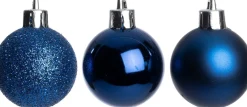 Intratuin kerstbal Montrose blauw D 4 cm 24 stuks