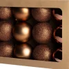 Intratuin kerstbal Montrose bruin D 6 cm 12 stuks