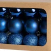 Intratuin kerstbal Montrose blauw D 3 cm 24 stuks