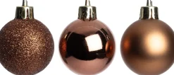 Intratuin kerstbal Montrose bruin D 8 cm 6 stuks