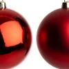 Intratuin kerstbal Montrose rood D 10 cm 4 stuks