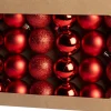 Intratuin kerstbal Montrose rood D 4 cm 24 stuks