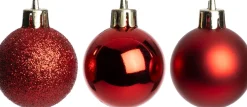 Intratuin kerstbal Montrose rood D 4 cm 24 stuks