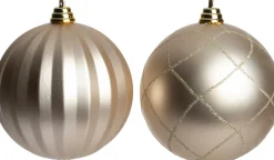 Intratuin kerstbal Montrose parel D 15 cm 2 stuks