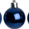 Intratuin kerstbal Montrose blauw D 8 cm 6 stuks