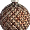Intratuin kerstbal Moy bruin mat ruit D 8 cm