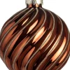 Intratuin kerstbal Moy bruin glanzend swirl D 8 cm