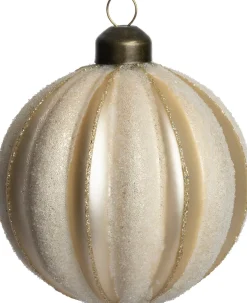 Intratuin kerstbal Naele beige D 8 cm