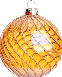 Intratuin kerstbal Namlos oranje D 8 cm