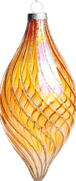 Intratuin kerstbal Namlos oranje 7 x 7 x 14 cm