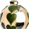 Intratuin kerstbal Nefer roze / groen D 8 cm