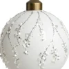 Intratuin kerstbal Niel mat wit D 8 cm