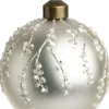 Intratuin kerstbal Niel mat zilver D 8 cm
