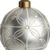 Intratuin kerstbal Nijlen mat zilver D 8 cm