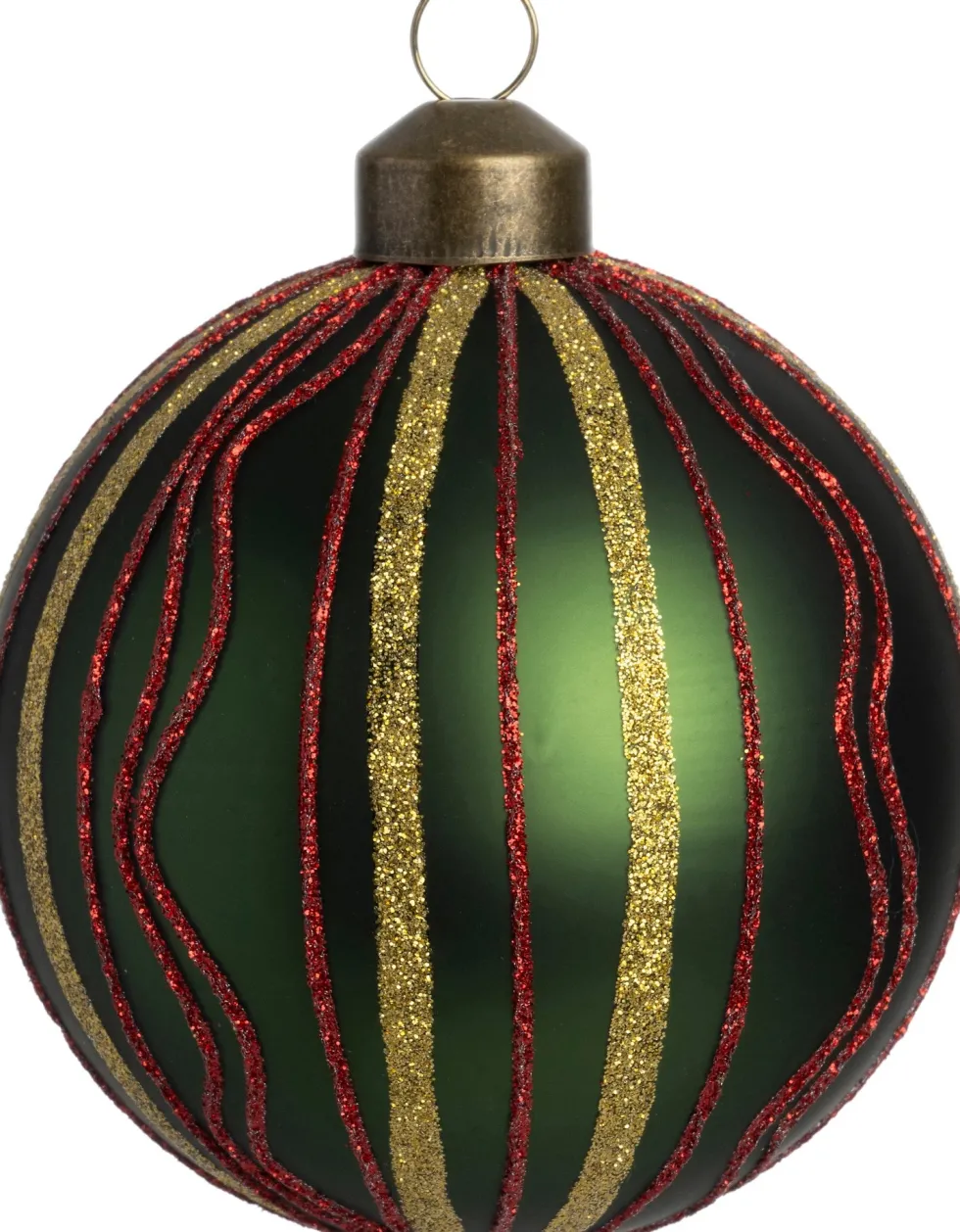 Intratuin kerstbal Oisin groen D 8 cm