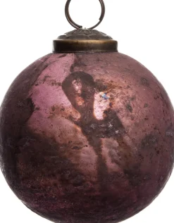 Intratuin kerstbal oranje / roze D 12 cm