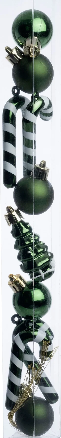 Intratuin kerstbal Ose groen mix D 3 cm 10 stuks