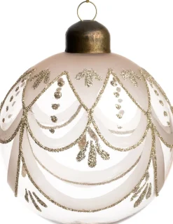 Intratuin kerstbal Ouffet lichtbruin D 8 cm