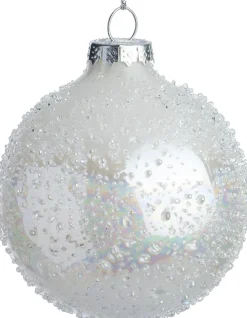Intratuin kerstbal Peebles wit D 10 cm