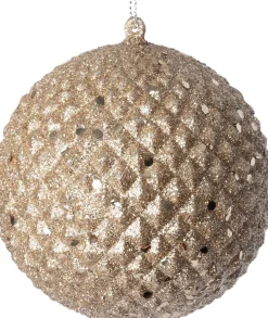 Intratuin kerstbal Pine beige D 9 H 9 cm