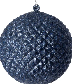 Intratuin kerstbal Pine blauw D 9 H 9 cm