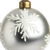 Intratuin kerstbal Pittem mat zilver D 8 cm