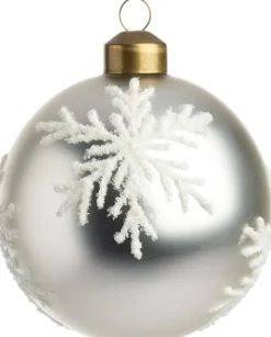Intratuin kerstbal Pittem mat zilver D 8 cm