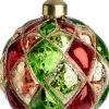 Intratuin kerstbal Pongau rood / groen / goud D 8 cm